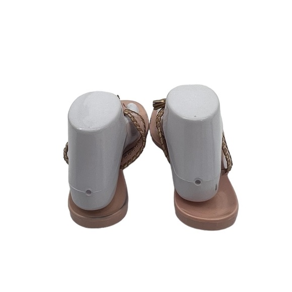 Jack Rogers Pink Gold Alana Jelly T-Strap Flip Flop Tassel Sandals Size 10 Women - Picture 9 of 10